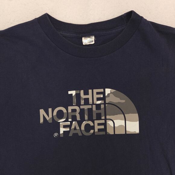 The North Face Casual Crew Neck Graphic T-Shirt Mens Size Extra Large XL Navy - Picture 1 of 9